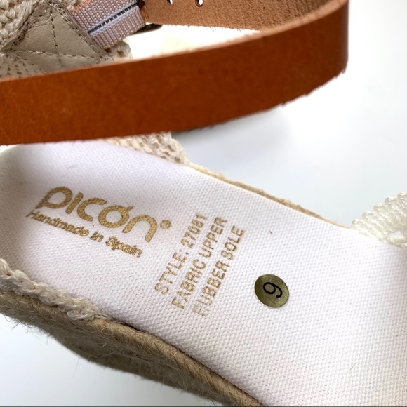 PICON Handmade Woven Wedge Espadrille Sandals - Picture 12 of 16